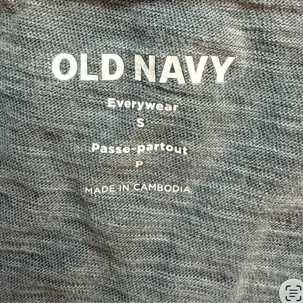Old Navy Floral Short Sleeve Top - Blue and Purple Grey Size S Cottagecore - Picture 3 of 8